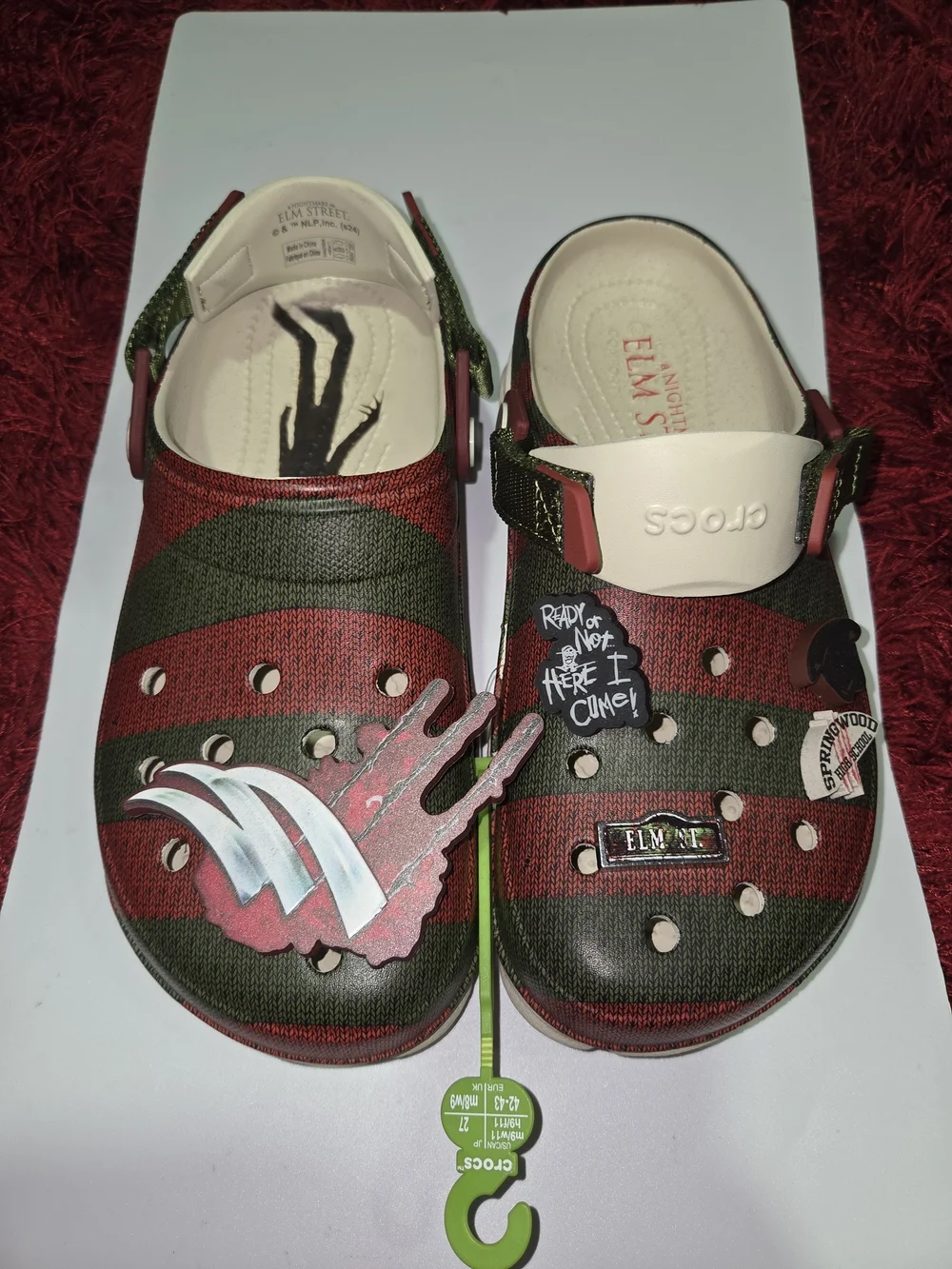 Crocs A Nightmare On Elm Street Freddy Krueger Clogs Size Mens 9 Women's 11